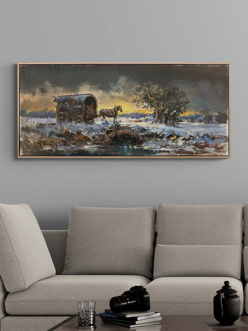 Beyaz Yolculuk Yağlı Boya Tablosu