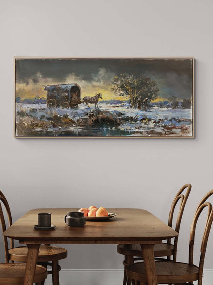 Beyaz Yolculuk Yağlı Boya Tablosu