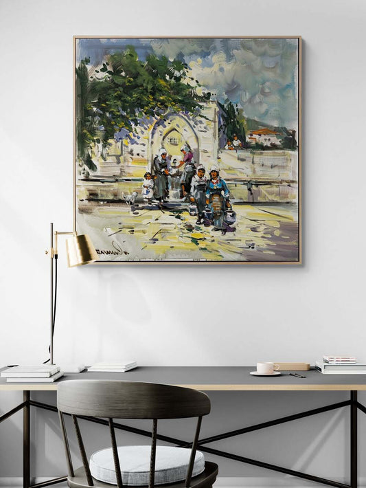 Tarihi Çeşmede Yağlı Boya Tablosu