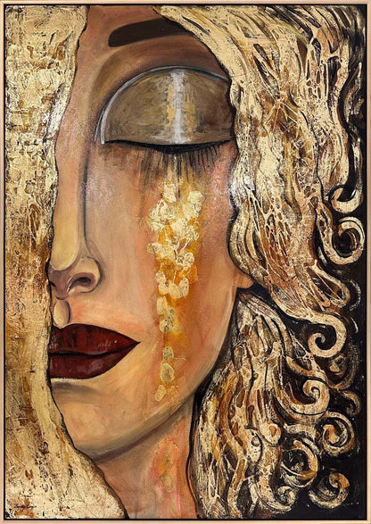 Altın Göz Yaşları Yağlı Boya Tablosu