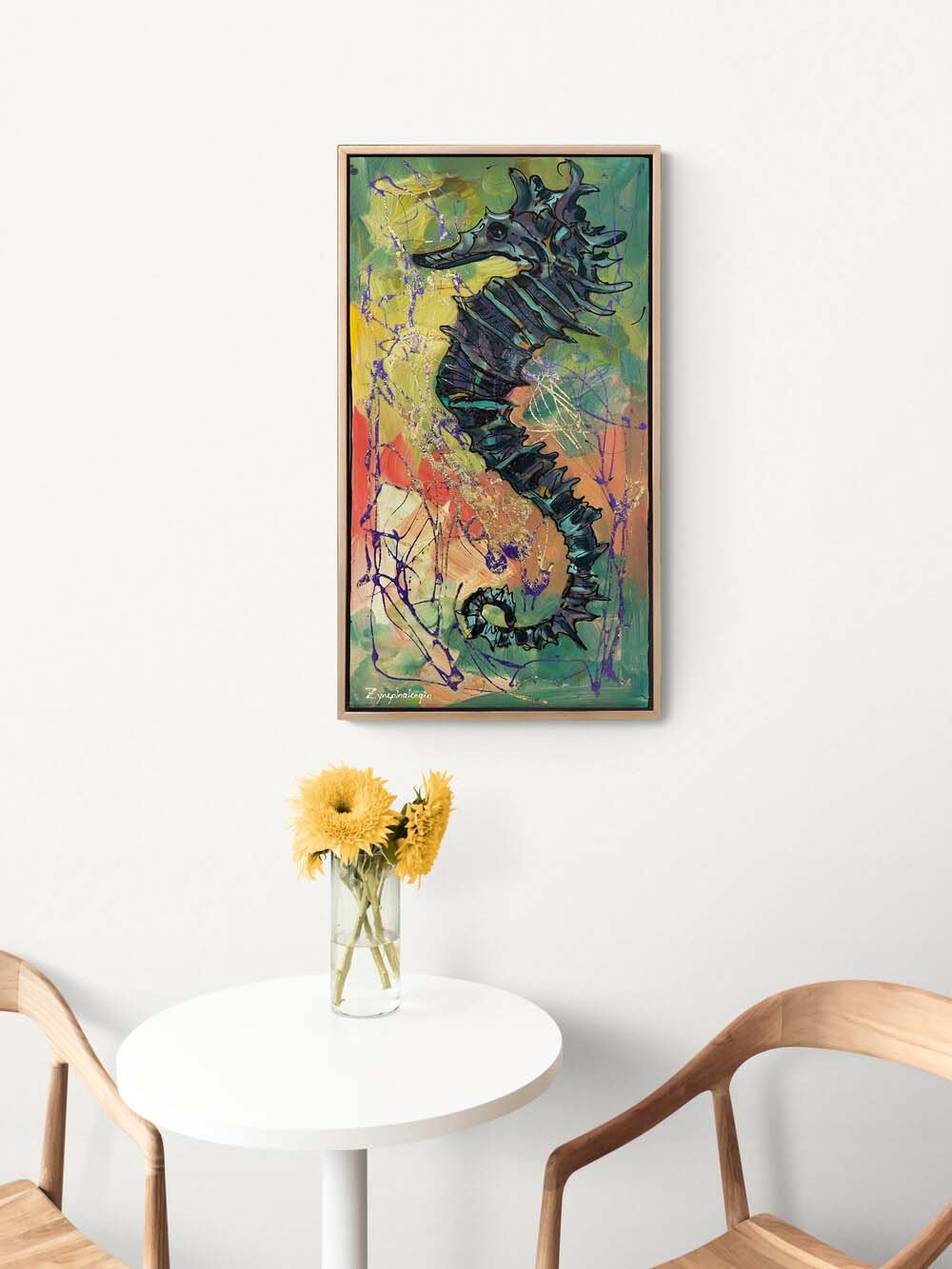 Deniz Atının Yolculuğu Yağlı Boya Tablosu