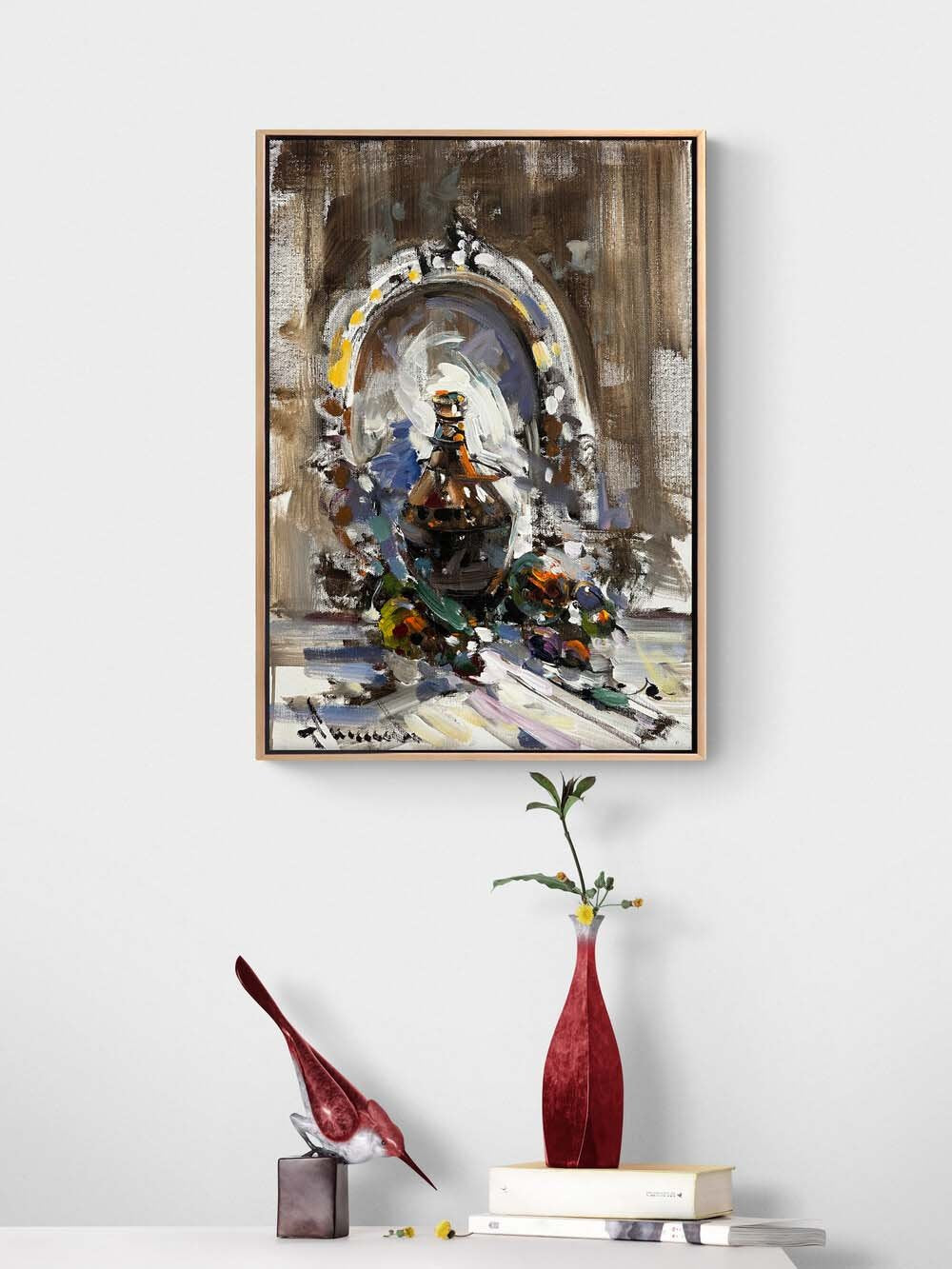 Aynadaki Sırlı Dünya Yağlı Boya Tablosu