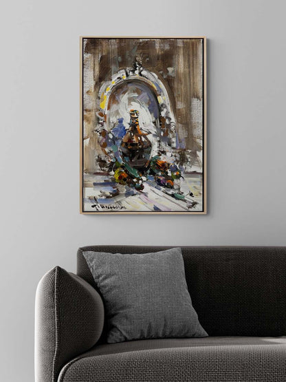 Aynadaki Sırlı Dünya Yağlı Boya Tablosu