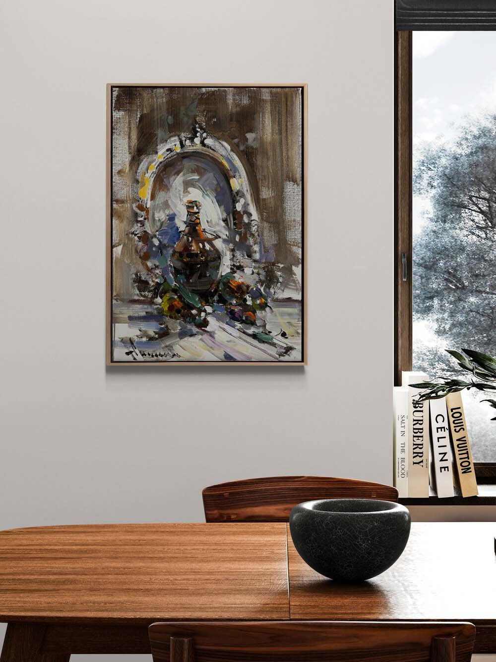 Aynadaki Sırlı Dünya Yağlı Boya Tablosu