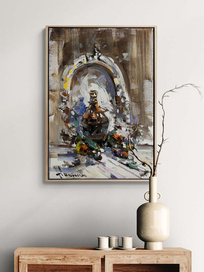 Aynadaki Sırlı Dünya Yağlı Boya Tablosu