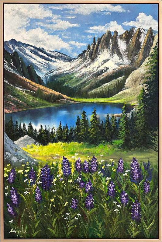 Yeşilin Kucakladığında Yağlı Boya Tablosu