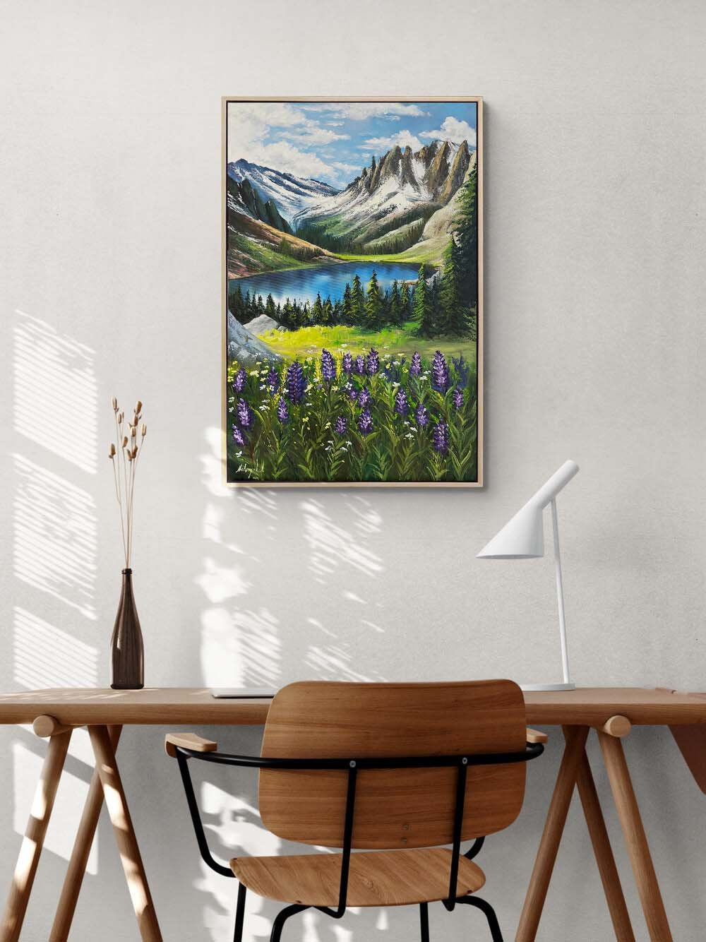 Yeşilin Kucakladığında Yağlı Boya Tablosu