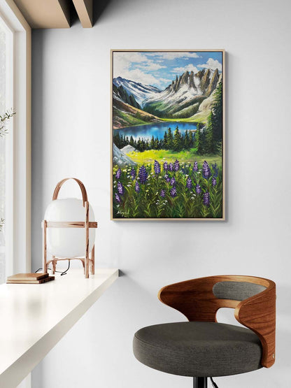 Yeşilin Kucakladığında Yağlı Boya Tablosu