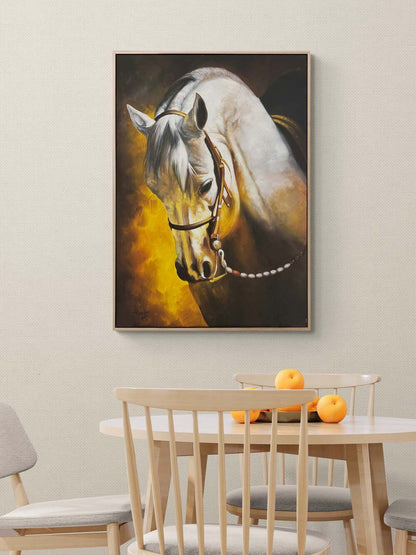 Atın Sessiz Gücü Yağlı Boya Tablosu