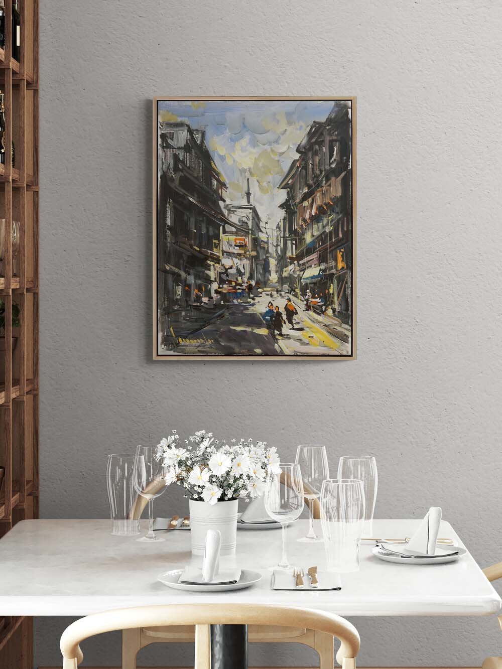 Eski Şehrin Ruhu Yağlı Boya Tablosu