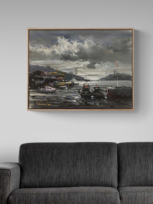 İstanbul’da Bir Gün Yağlı Boya Tablosu