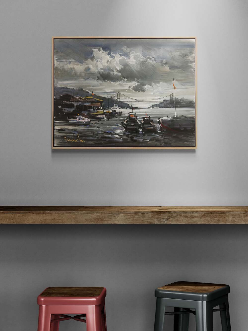 İstanbul’da Bir Gün Yağlı Boya Tablosu