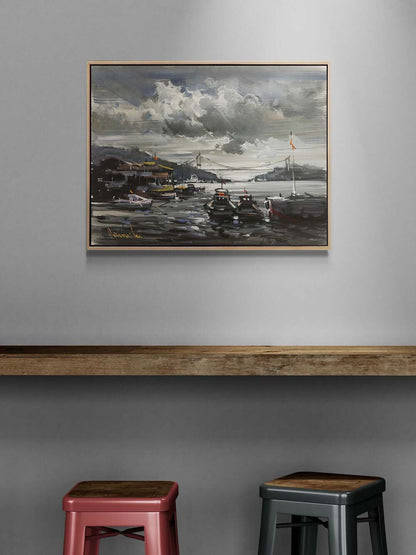 İstanbul’da Bir Gün Yağlı Boya Tablosu