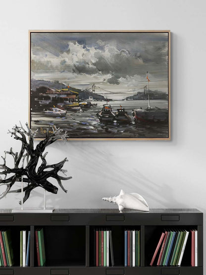 İstanbul’da Bir Gün Yağlı Boya Tablosu