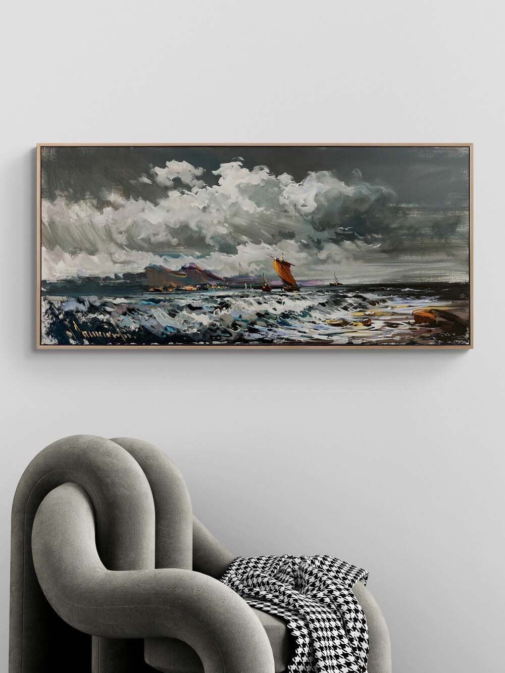 Dalgaların Fısıltısı Yağlı Boya Tablosu