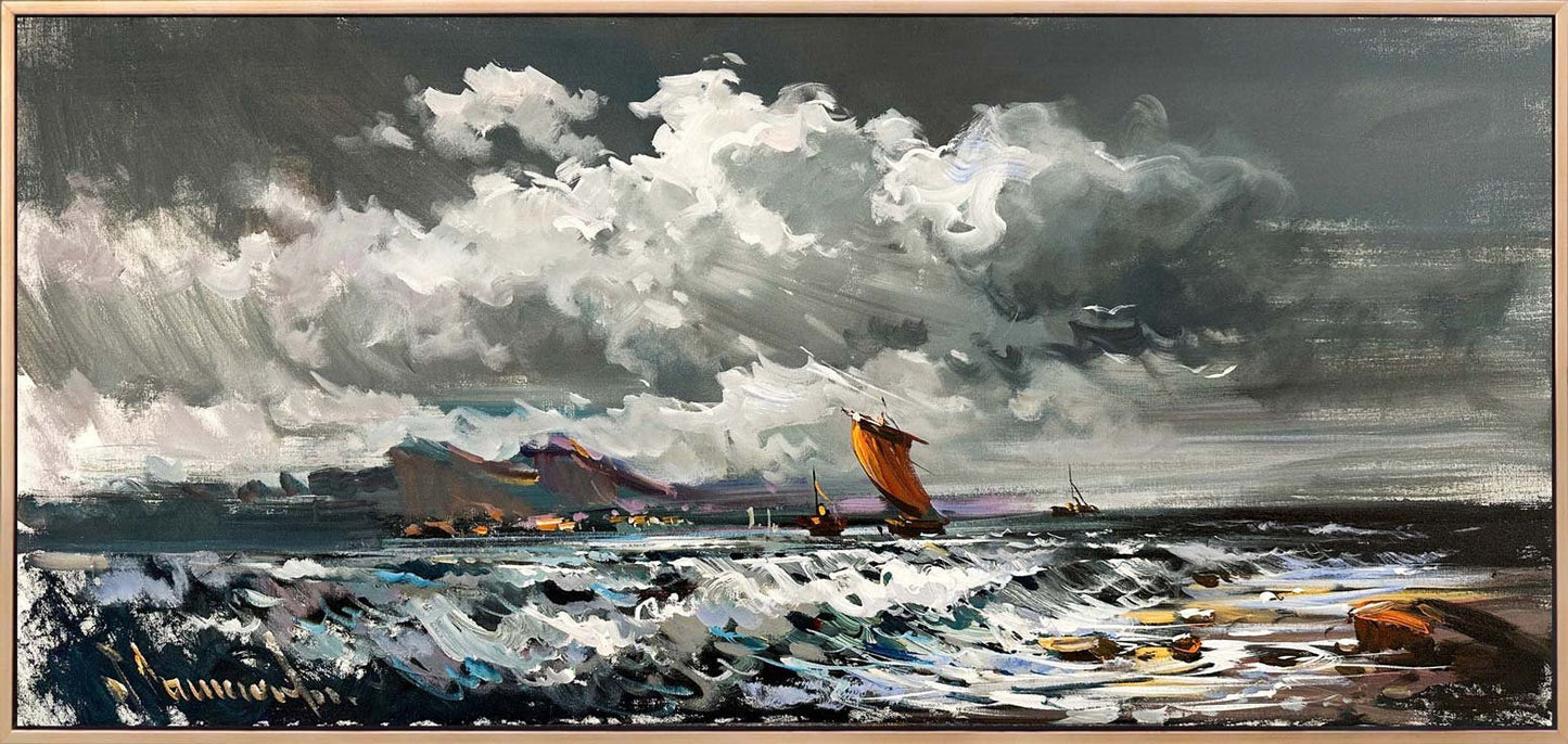 Dalgaların Fısıltısı Yağlı Boya Tablosu