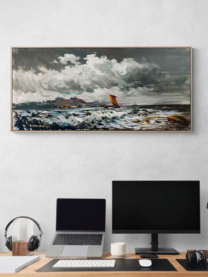 Dalgaların Fısıltısı Yağlı Boya Tablosu