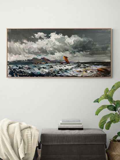 Dalgaların Fısıltısı Yağlı Boya Tablosu