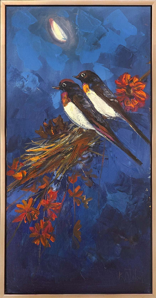 Baharın Fısıldadığı Aşk Yağlı Boya Tablosu