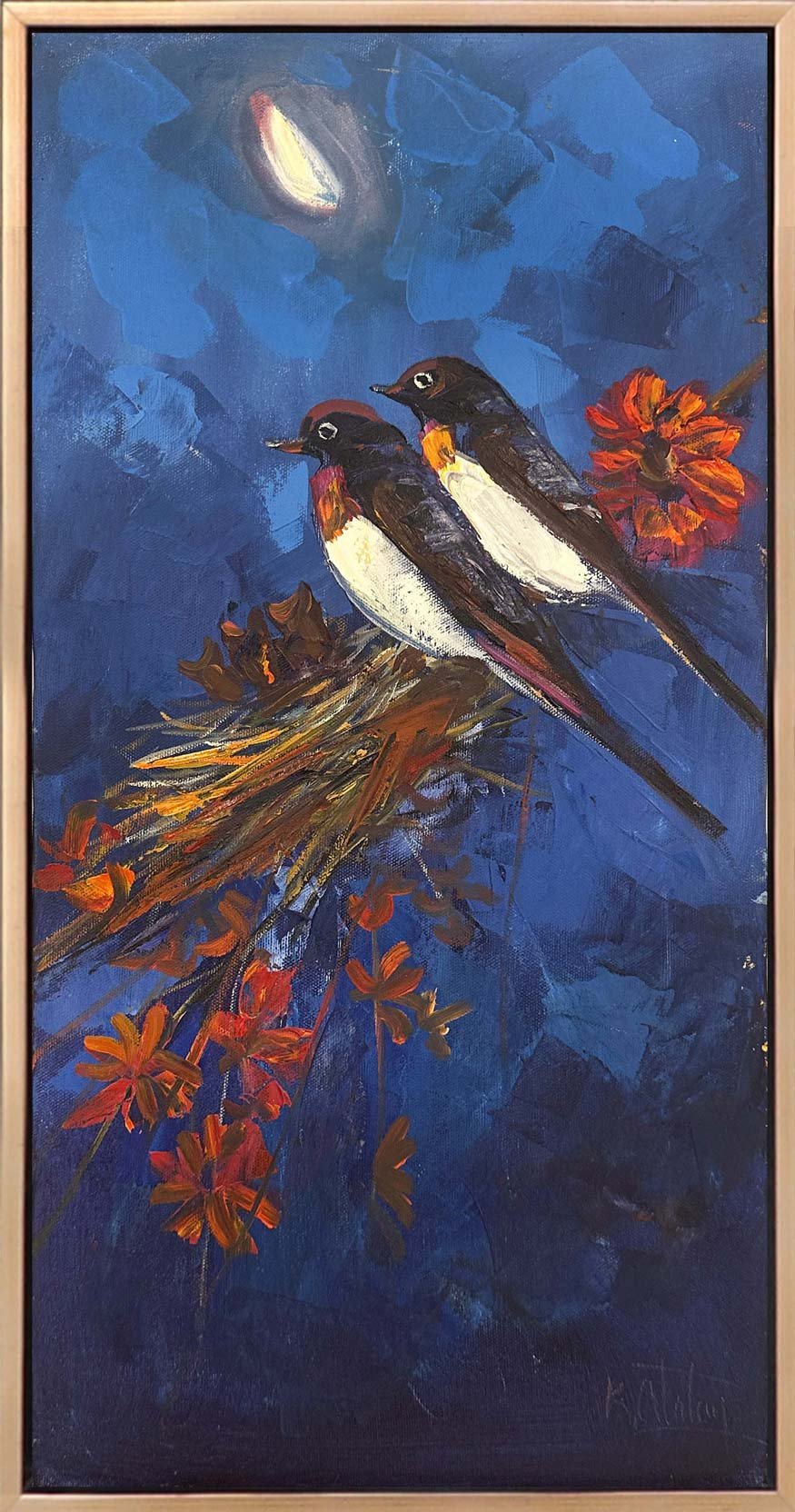 Baharın Fısıldadığı Aşk Yağlı Boya Tablosu