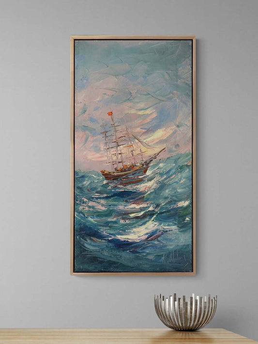 Yelkenin Peşinde Yağlı Boya Tablosu