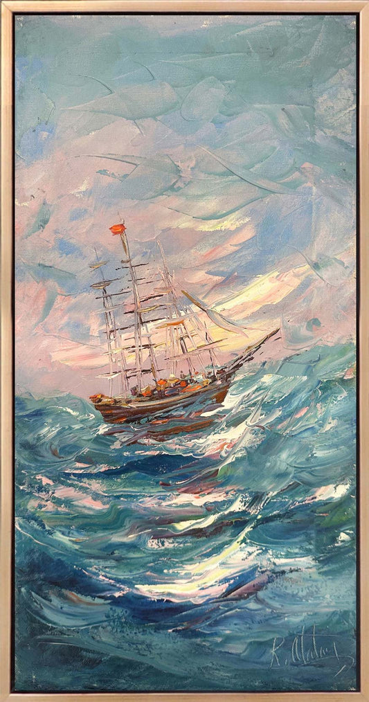 Yelkenin Peşinde Yağlı Boya Tablosu