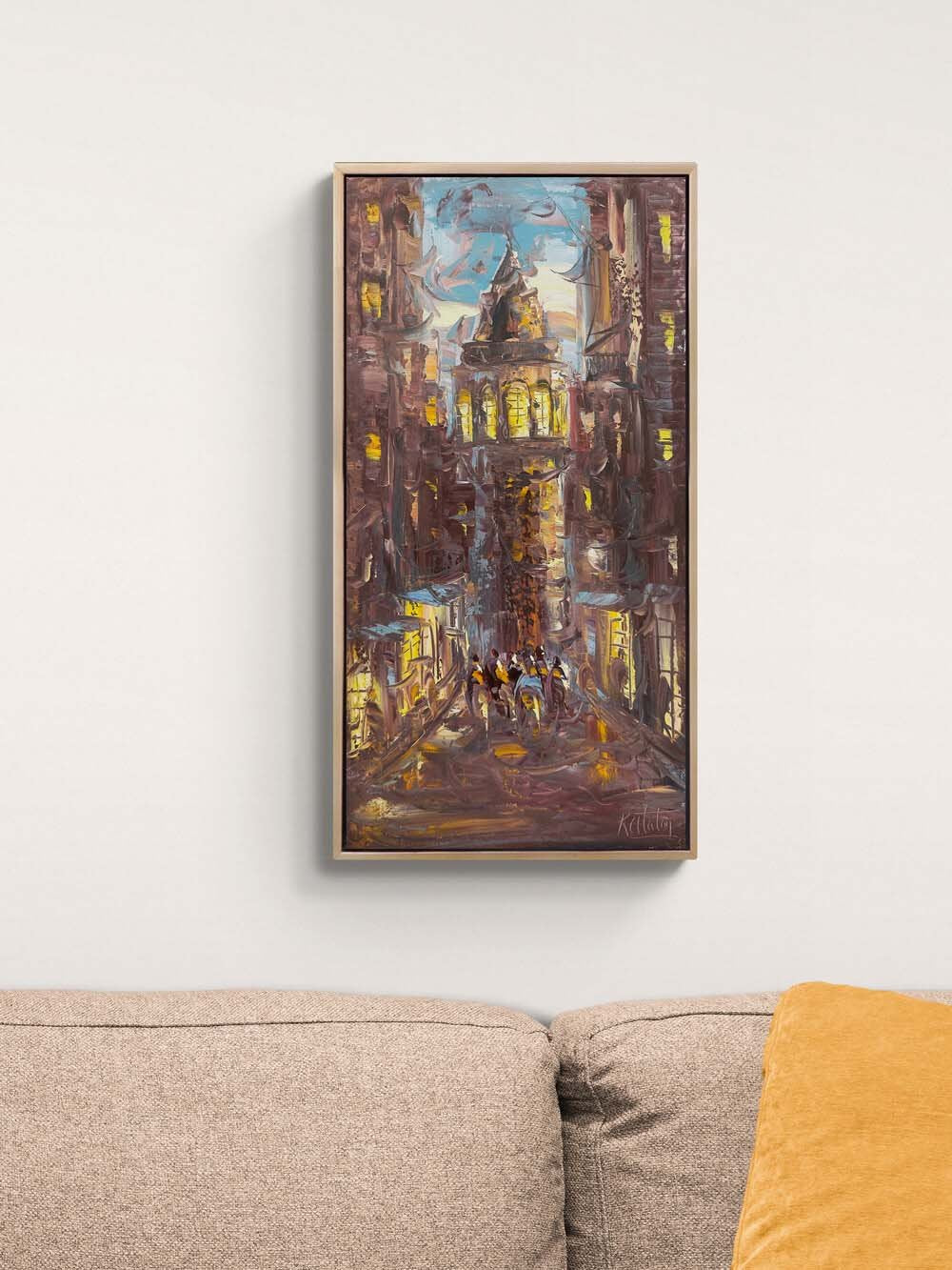 Galata'nın Ruhunda Yağlı Boya Tablosu