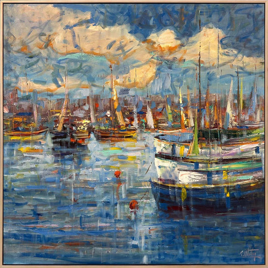 Denizle Baş Başa Yağlı Boya Tablosu