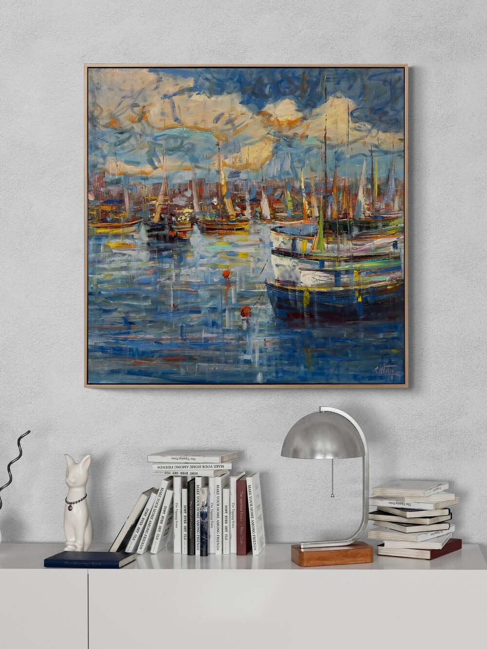 Denizle Baş Başa Yağlı Boya Tablosu