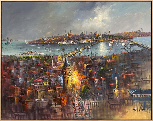 Eski İstanbul’un Ruhuyla Yağlı Boya Tablosu