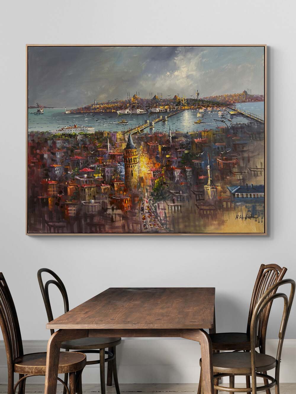 Eski İstanbul’un Ruhuyla Yağlı Boya Tablosu