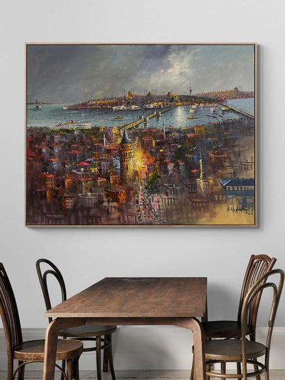 Eski İstanbul’un Ruhuyla Yağlı Boya Tablosu