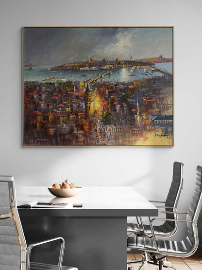 Eski İstanbul’un Ruhuyla Yağlı Boya Tablosu