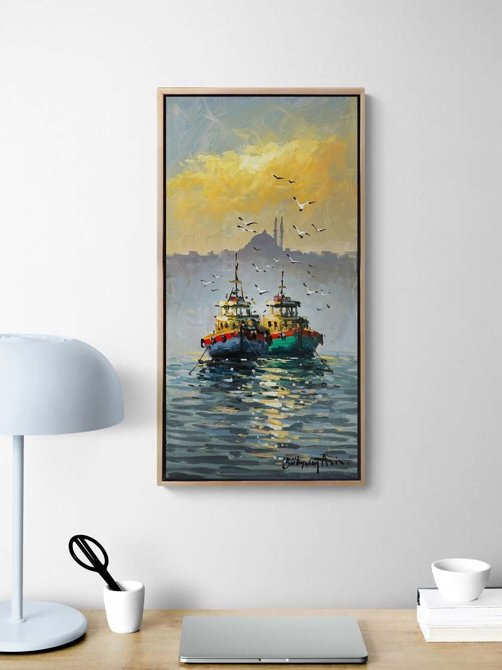 Sisli Boğaz Yağlı Boya Tablosu