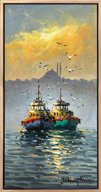 Sisli Boğaz Yağlı Boya Tablosu