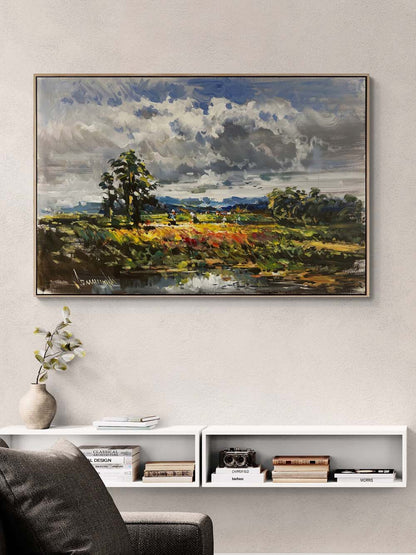 Tarlada Bir Gün Yağlı Boya Tablosu