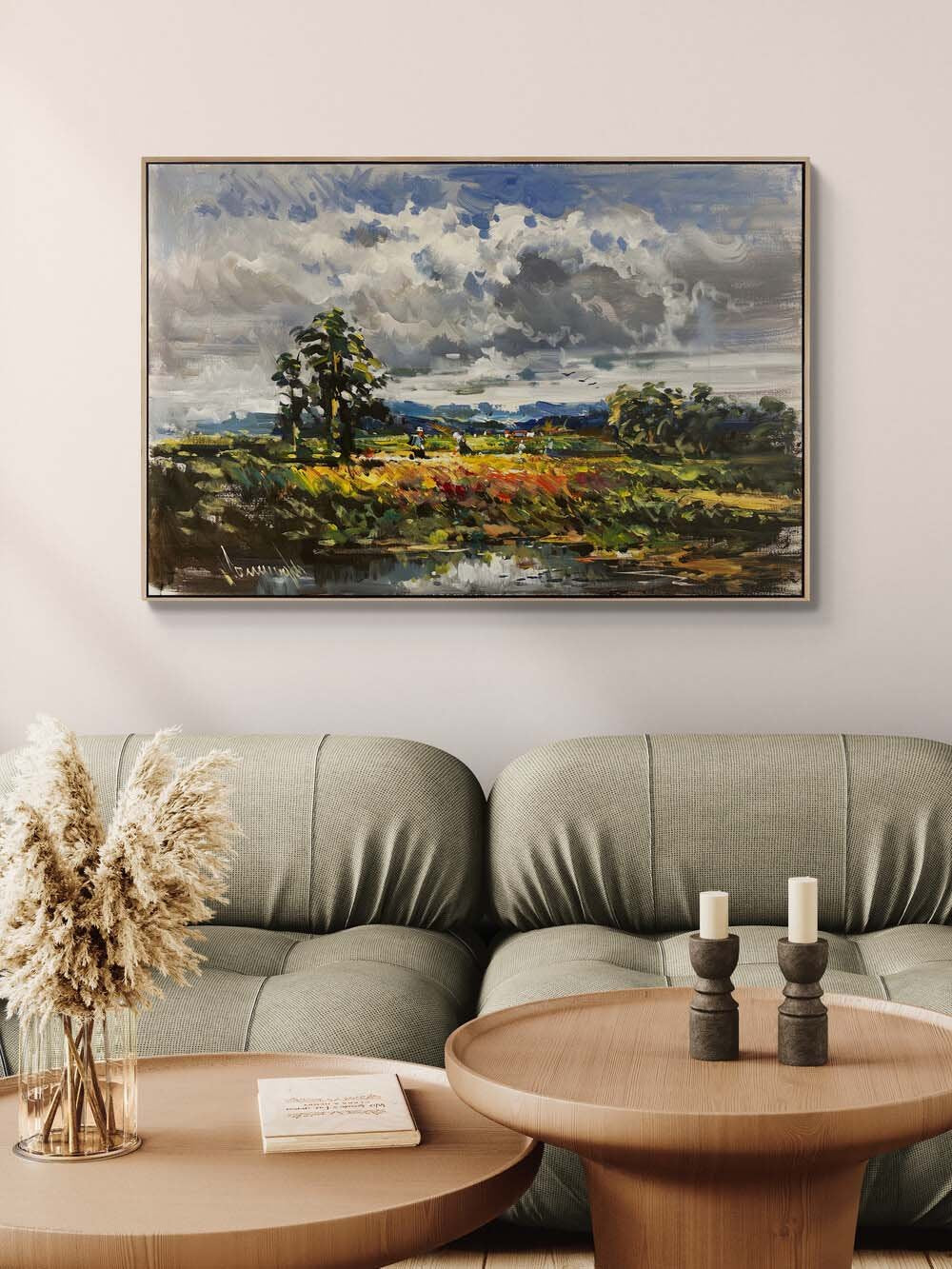 Tarlada Bir Gün Yağlı Boya Tablosu