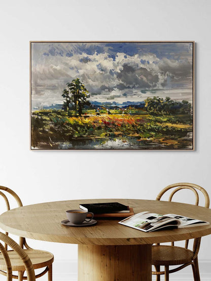 Tarlada Bir Gün Yağlı Boya Tablosu