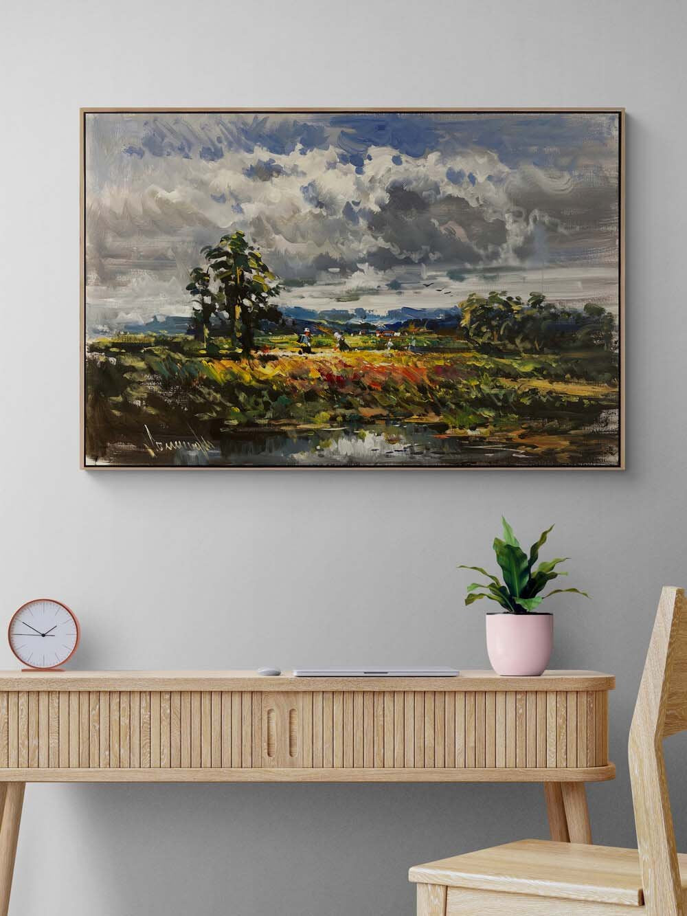 Tarlada Bir Gün Yağlı Boya Tablosu