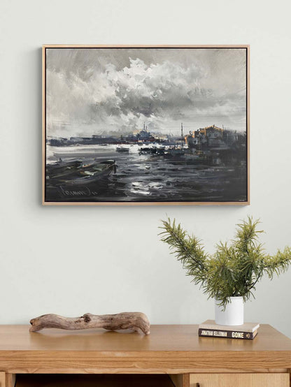 İki Kıtanın Hikayesi Yağlı Boya Tablosu