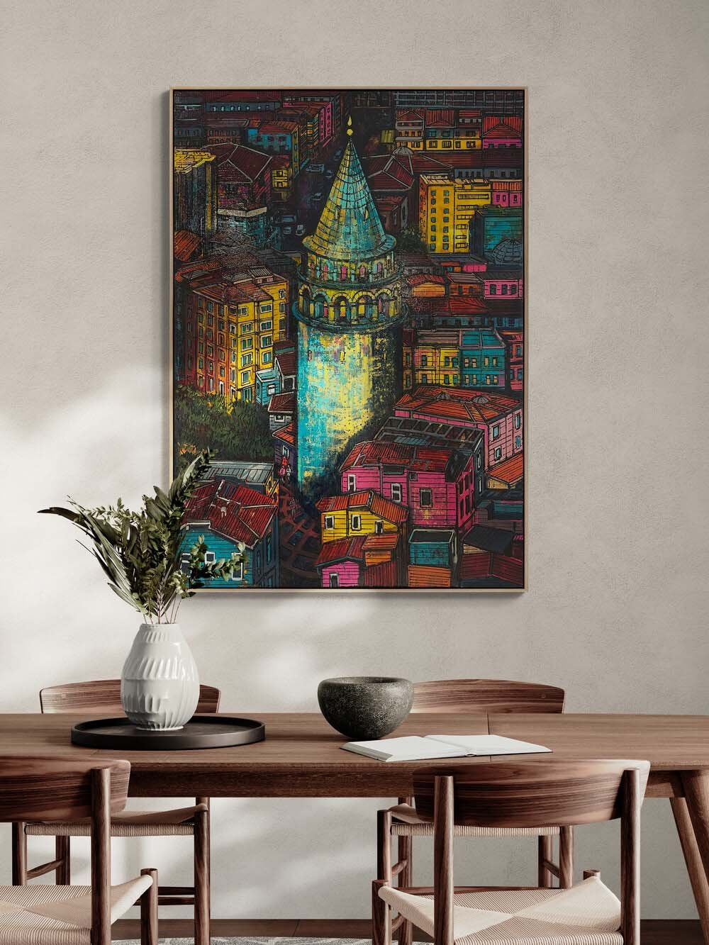 Zaman Yolcusu Galata Yağlı Boya Tablosu