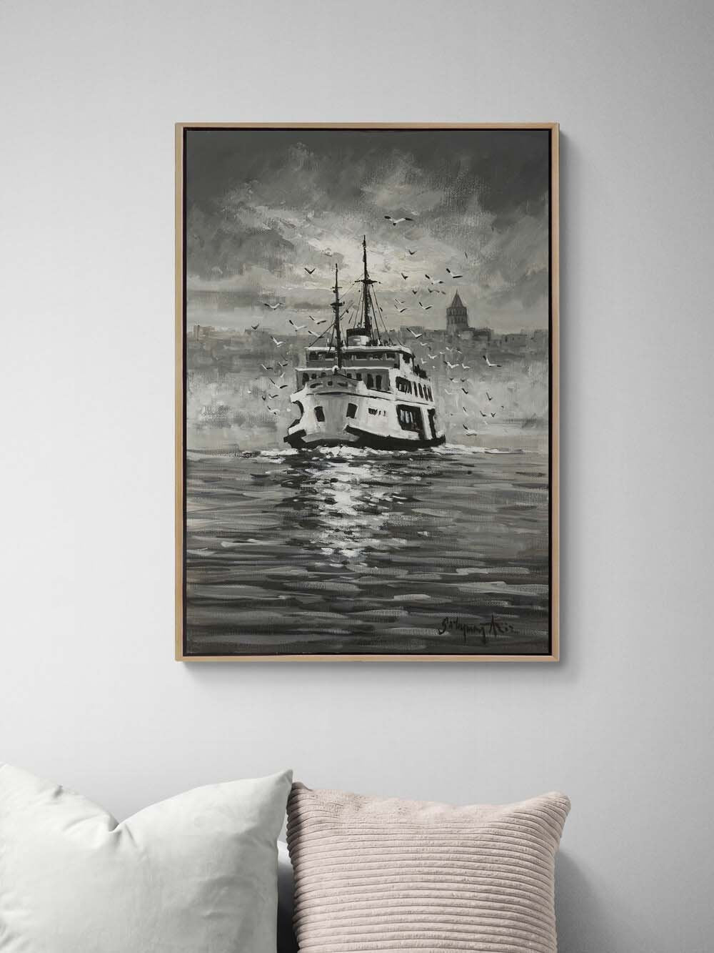 Bir Vapur Masalı Yağlı Boya Tablosu Simurg Sanatevi