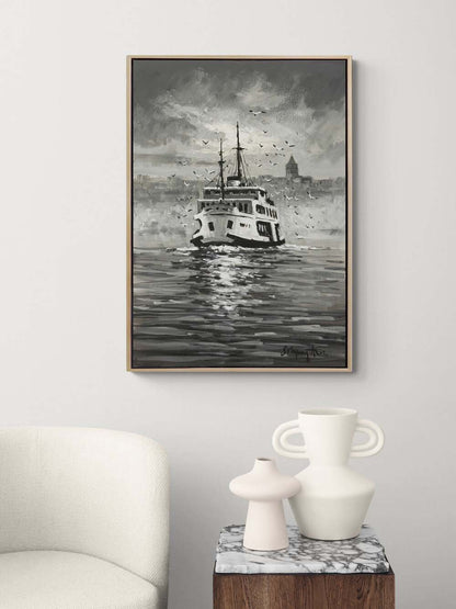 Bir Vapur Masalı Yağlı Boya Tablosu Simurg Sanatevi