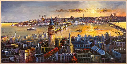 Boğazda Bir Soluk Yağlı Boya Tablosu