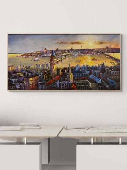 Boğazda Bir Soluk Yağlı Boya Tablosu