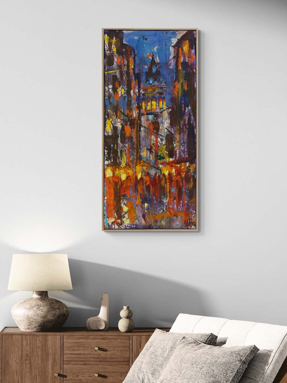 Galata'nın Gecesi Yağlı Boya Tablosu