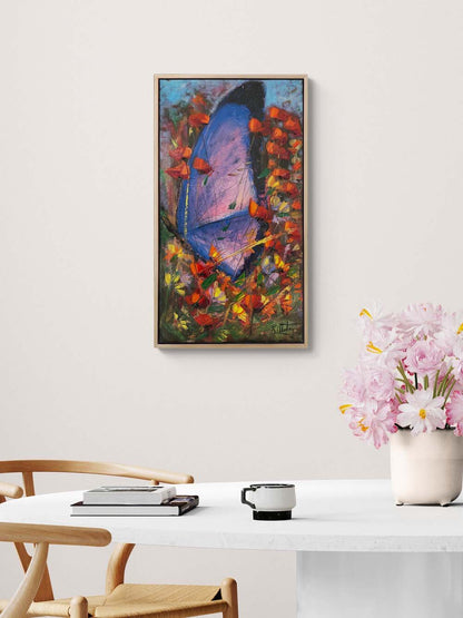 Mor Kelebeğin Rüyası Yağlı Boya Tablosu