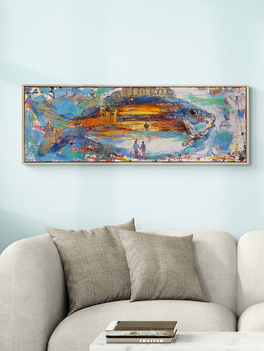 Aşkın İçinde Yüzenler Yağlı Boya Tablosu