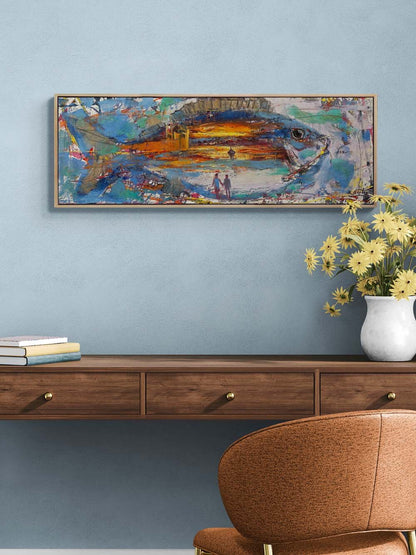 Aşkın İçinde Yüzenler Yağlı Boya Tablosu