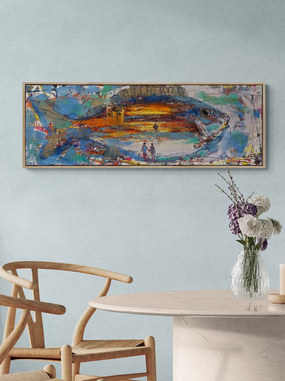 Aşkın İçinde Yüzenler Yağlı Boya Tablosu